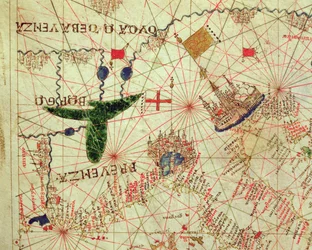 Provence und Norditalien, aus einem nautischen Atlas